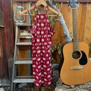 Forever 21 Elephant Print Halter Dress.